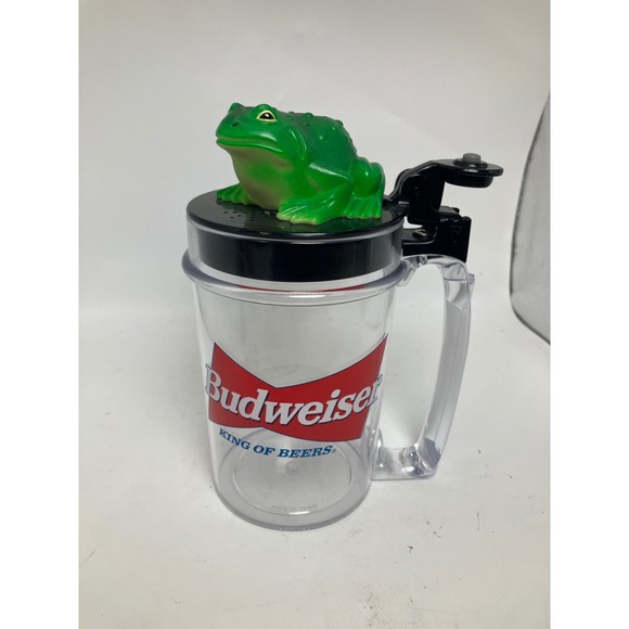 Budweiser Beer Mug Stein Frog Lid Collectible Barware King of Beers - Picture 1 of 9